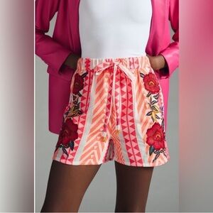 Farm Rio Printed Drawstring Tribal Shorts